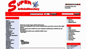 What Superarticledirectory.com website looked like in 2012 (13 years ago)