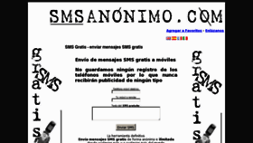 What Smsanonimo.com website looked like in 2012 (12 years ago)