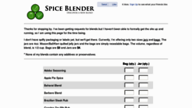 What Spiceblender.com website looked like in 2012 (12 years ago)