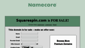 What Squarespin.com website looked like in 2012 (12 years ago)