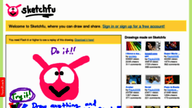 What Sketchfu.com website looked like in 2012 (12 years ago)