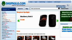 What Shopkolo.com website looked like in 2012 (11 years ago)