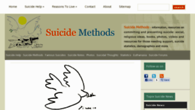 What Suicidemethods.net website looked like in 2012 (11 years ago)