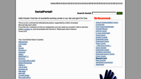 What Serialportal.com website looked like in 2012 (12 years ago)