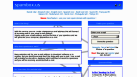 What Spambox.us website looked like in 2012 (11 years ago)