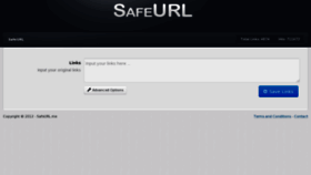 What Safeurl.me website looked like in 2012 (11 years ago)