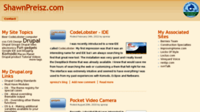 What Shawnpreisz.com website looked like in 2012 (11 years ago)