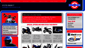 What Scootercentral.co.uk website looked like in 2012 (11 years ago)