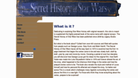 What Secrethistoryofstarwars.com website looked like in 2012 (11 years ago)