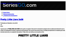 What Seriesgo.com website looked like in 2012 (11 years ago)