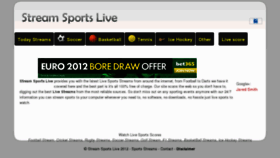 What Streamsportslive.com website looked like in 2012 (11 years ago)