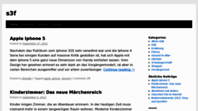 What S3f.ch website looked like in 2012 (11 years ago)