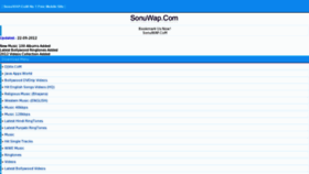 What Sonuwap.com website looked like in 2012 (11 years ago)