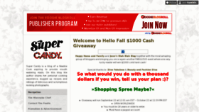 What Super-candy.com website looked like in 2012 (11 years ago)