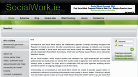 What Socialwork.ie website looked like in 2012 (11 years ago)
