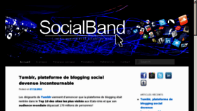 What Socialband.fr website looked like in 2012 (11 years ago)