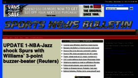 What Sportsnewsbulletin.com website looked like in 2012 (11 years ago)