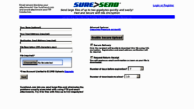What Suresend.com website looked like in 2012 (11 years ago)