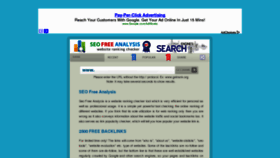 What Seofreeanalysis.com website looked like in 2012 (11 years ago)