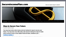 What Secureincomeplan.com website looked like in 2012 (11 years ago)