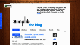 What Simpliblog.org website looked like in 2012 (11 years ago)