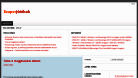 What Szuperjatekok.hu website looked like in 2012 (11 years ago)