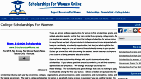 What Scholarshipsforwomenonline.com website looked like in 2012 (11 years ago)
