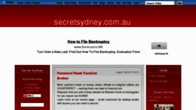 What Secretsydney.com.au website looked like in 2013 (11 years ago)