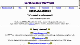 What Sdean12.org website looked like in 2013 (11 years ago)