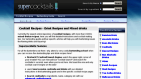 What Supercocktails.com website looked like in 2013 (11 years ago)