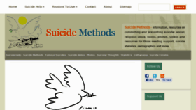 What Suicidemethods.net website looked like in 2013 (11 years ago)