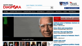 What Southasiandiaspora.net website looked like in 2013 (11 years ago)