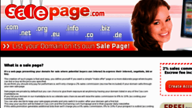 What Salepage.com website looked like in 2013 (11 years ago)