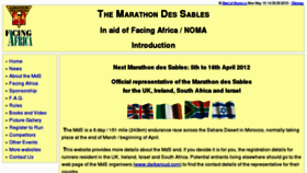 What Saharamarathon.co.uk website looked like in 2013 (11 years ago)