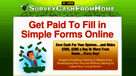 What Surveycashfromhome.com website looked like in 2013 (11 years ago)