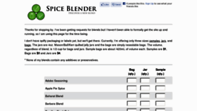 What Spiceblender.com website looked like in 2013 (11 years ago)