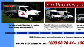What Selfmovehire.com.au website looked like in 2013 (11 years ago)