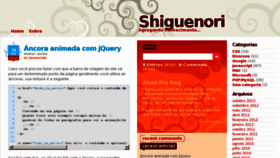 What Shiguenori.com website looked like in 2013 (11 years ago)