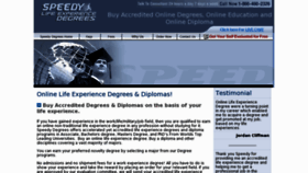 What Speedydegrees.com website looked like in 2013 (11 years ago)
