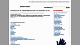 What Serialportal.com website looked like in 2013 (11 years ago)