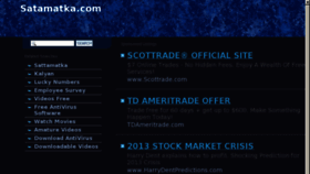 What Satamatka.com website looked like in 2013 (11 years ago)