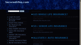What Securedlifes.com website looked like in 2013 (11 years ago)