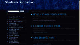 What Shadowscripting.com website looked like in 2013 (11 years ago)