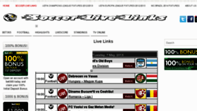 What Soccerlivelinks.com website looked like in 2013 (11 years ago)