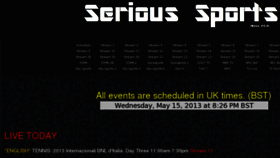 What Serioussportstv.net website looked like in 2013 (10 years ago)