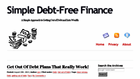 What Simpledebtfreefinance.com website looked like in 2013 (10 years ago)