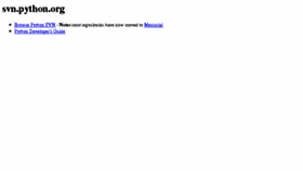 What Svn.python.org website looked like in 2013 (10 years ago)