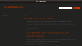 What Shinyinterior.com website looked like in 2013 (10 years ago)