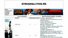 What Streamallthis.me website looked like in 2013 (10 years ago)