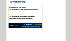 What Spysecurity.org website looked like in 2013 (10 years ago)